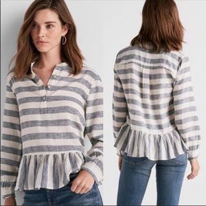 Lucky Brand | Striped Peplum Top